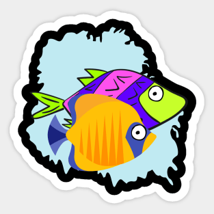 dwarf gourami shy fish Sticker